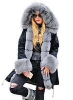 Load image into Gallery viewer, Aoxwomens Winter Jacket for Women - Thick 700FP Down Long Parka with Hood (Warm Fall/Spring Coat, X-Large Black)