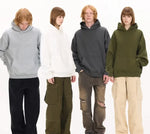 Load image into Gallery viewer, Unisex Hooded Sweater - Oversized Fleece Pullover for Men & Women | Cozy Winter Hoodie (Gender Neutral, Thick Knit, Streetwear)