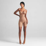 Load image into Gallery viewer, Open-Bust Mid-Thigh Bodysuit Shaper