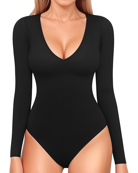 Long-Sleeve Bodysuit Top | Sculpting Shapewear Bodysuit
