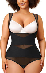 Load image into Gallery viewer, Plus-Size Open-Bust Thigh Shaper | Extended Size Compression Bodysuit
