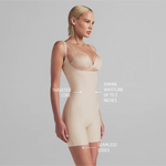 Load image into Gallery viewer, Open-Bust Mid-Thigh Bodysuit Shaper
