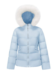 WULFUL Women’s Sexy Winter Coat – Thick Lightweight Puffer Jacket with Faux-Fur Hood