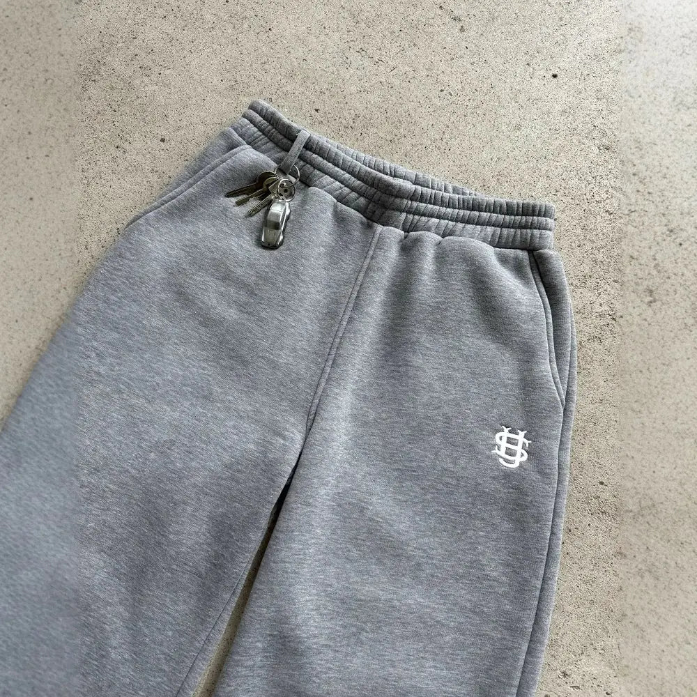 Men's Stretch Rope Zipper Sweatpants - Solid Color Casual Joggers with Pockets (Gym, Lounge, Running Pants) - S-XXL